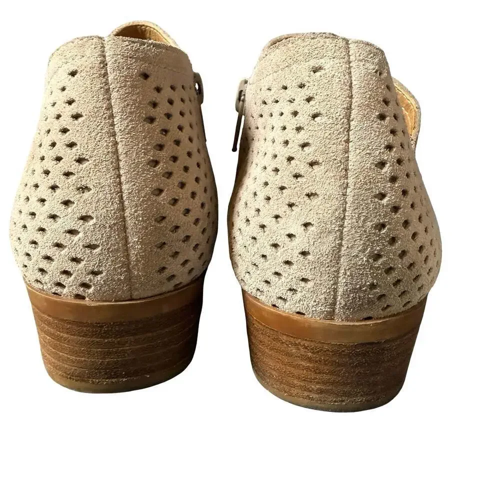 Lucky Brand Baylah Perforated Suede Ankle Booties